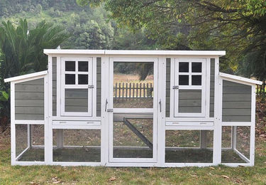 Zoopplier Hühnerstall mit Freigehege XXL aus Holz wetterfest und winterfest für 2-4 Hühner – Bild 1 von 5