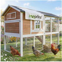 Produktbild von Zooprinz Hühnerstall Alpenhof aus Holz mit Nistkasten und Freilauf 211x145x105 cm