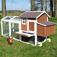 Produktbild von Zooprinz Hühnervoliere Mobi XXL Hühnerstall aus Holz mit Rollen und extra Freilauf
