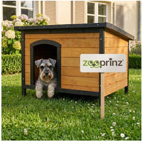 Produktbild von Zooprinz Hundehütte Carlo aus massivem Holz in Braun für kleine Hunde Größe M
