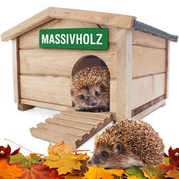 Zooprinz Igelhaus Ruby aus Holz mit abnehmbarem Bitumendach als wetterfestes Winterquartier für Igel – Bild 1 von 13