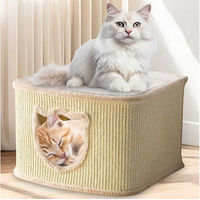 Produktbild von Zooprinz Kratztonne für Katzen aus Sisal und Plüsch in Beige 40 x 40 x 27 cm
