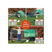 Produktbild von Zooprinz Metall Gittergehege mit Sonnenschutz für Kaninchen, Hühner und Wachtel in Silber