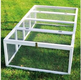 Zooprinz Premium Rabbit Run XXL Freilaufgehege aus Holz für Kaninchen Meerschweinchen und Hühner wetterfest Weiß 100x48x181 cm – Bild 1 von 9