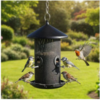 Produktbild von Zooprinz Vogelfutterspender Premium XL Futtersäule aus Metall in Schwarz