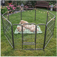 Produktbild von Zooprinz Welpenlaufstall aus Metall in Silber mit 1 Türelement und individuell erweiterbaren Höhen 70 cm 80 cm 100 cm