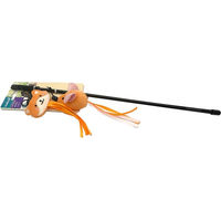 Produktbild von ZooRoyal 2-in-1 Katzenangel Fuchs und Maus aus Plüsch in Schwarz und Orange