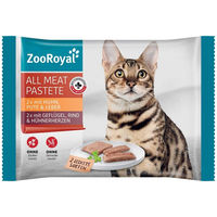 Produktbild von ZooRoyal All Meat Hundefutter Rind mit Herzen und Pute mit Leber mit hohem Fleischanteil 4x85g