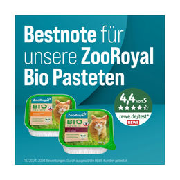 ZooRoyal Bio Katzenpastete Rind für erwachsene Katzen getreidefrei und ohne Zucker 16x100g – Bild 1 von 4