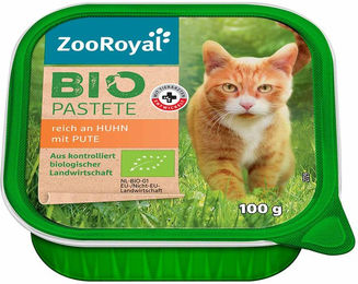Produktbild von ZooRoyal Bio Pastete Huhn und Pute getreidefrei ohne Zucker für Adult 100g - 100 g