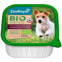 Produktbild von ZooRoyal Bio Pastete Rind und Geflügel mit Pastinake und Kürbis 11x150g