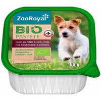 Produktbild von ZooRoyal Bio Pastete Rind und Geflügel mit Pastinake und Kürbis 150g