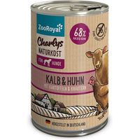 Produktbild von ZooRoyal Charlys Naturkost Hundefutter Adult Kalb Huhn Kartoffeln Kräuter 6x400g