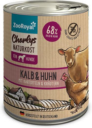 Produktbild von ZooRoyal Charlys Naturkost Hundefutter Adult Kalb Huhn Kartoffeln und Kräuter 6x800g