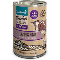 Produktbild von ZooRoyal Charlys Naturkost Hundefutter Lamm & Rind mit Kartoffeln und Distelöl Adult 400g