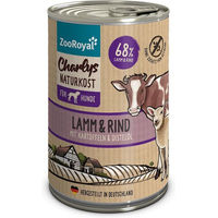 Produktbild von ZooRoyal Charlys Naturkost Hundefutter Lamm und Rind mit Kartoffeln und Distelöl Adult 6x400g