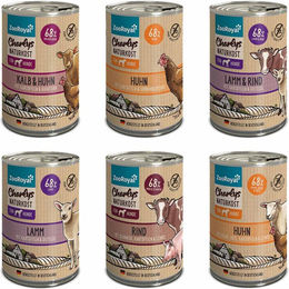 Produktbild von ZooRoyal Charlys Naturkost Mixpaket für erwachsene Hunde 6x400g