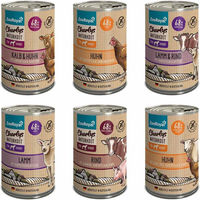 Produktbild von ZooRoyal Charlys Naturkost Mixpaket für erwachsene Hunde 6x400g