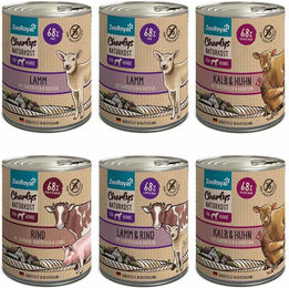 Produktbild von ZooRoyal Charlys Naturkost Mixpaket für erwachsene Hunde 6x800g