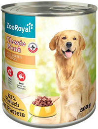 ZooRoyal Classic Hund Menü mit 3 Sorten Geflügel Pastete 4x800 g – Bild 1 von 2