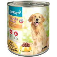 Produktbild von ZooRoyal Classic Hund Menü mit 3 Sorten Geflügel Pastete 4x800 g
