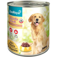 Produktbild von ZooRoyal Classic Hundefutter Pastete mit Ente und Rind 4x800 g