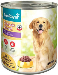 ZooRoyal Classic Hundefutter Pastete mit Lamm, Rind und Huhn 4x800 g – Bild 1 von 2