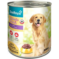 Produktbild von ZooRoyal Classic Hundefutter Pastete mit Lamm, Rind und Huhn 4x800 g