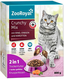Produktbild von ZooRoyal Crunchy Mix Hundefutter Adult mit Rind 800g