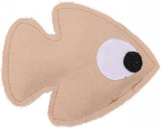 Produktbild von ZooRoyal Eco-Fisch Catnip-Spielzeug aus Stoff in Beige