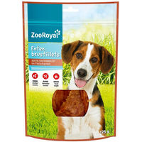 Produktbild von ZooRoyal Entenbrustfilets Trockenfleisch getreidefrei und ohne Zucker 3x125g