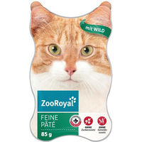 Produktbild von ZooRoyal Feine Paté Wild Getreidefrei und Ohne Zucker für Adult Katzen 18x85g