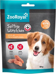 Produktbild von ZooRoyal Geflügel Würstchen Belohnungssnack ohne Zucker 60g - 60 g
