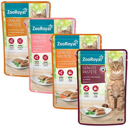 Produktbild von ZooRoyal Genuss Pastete Mixpaket für Hunde oder Katzen 96x85g
