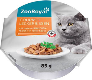 Produktbild von ZooRoyal Gourmet Katzen Nassfutter Adult Huhn in Sauce 12x85g ohne Farb- und Aromastoffe