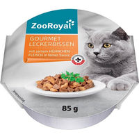 Produktbild von ZooRoyal Gourmet Katzen Nassfutter Adult Huhn in Sauce 12x85g ohne Farb- und Aromastoffe