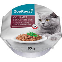 Produktbild von ZooRoyal Gourmet Leckerbissen mit herzhaftem Rindfleisch in feiner Sauce für erwachsene Hunde 12x85g