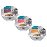 Produktbild von ZooRoyal Gourmet Leckerbissen Mixpaket Stückchen in Sauce Huhn Pute Rind 18x85g