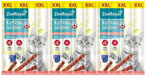 ZooRoyal Grillies MSC Lachs Getreidefrei Leckerli 3x12x5 g – Bild 1 von 3