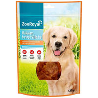 Produktbild von ZooRoyal Hühnerbrustfilets Trockenfleisch getreidefrei und ohne Zucker 3x125g