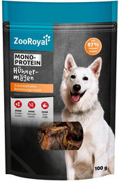 Produktbild von ZooRoyal Hühnermägen Kausnack für Hunde getreidefrei und ohne Zucker 100g