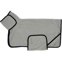 Produktbild von ZooRoyal Hundebademantel aus Fleece grau Größe L