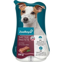 Produktbild von ZooRoyal Hundefutter Pastete mit Rind und Leber getreidefrei und ohne Zucker 30 x 175g - 15 x 175 g