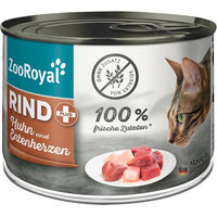 Produktbild von ZooRoyal Hundefutter Rind Huhn und Entenherzen mit hohem Fleischanteil 6x200g - 6 x 200 g
