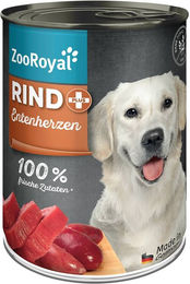 Produktbild von ZooRoyal Hundefutter Rind mit Entenherzen mit hohem Fleischanteil 6x400g