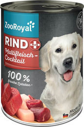 Produktbild von ZooRoyal Hundefutter Rind und Multifleischcocktail mit hohem Fleischanteil 6x400g - 6 x 400 g