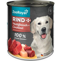 Produktbild von ZooRoyal Hundefutter Rind und Multifleischcocktail mit hohem Fleischanteil 6x800g
