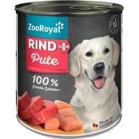 Produktbild von ZooRoyal Hundefutter Rind und Pute mit hohem Fleischanteil 6x800g