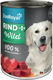 Produktbild von ZooRoyal Hundefutter Rind und Wild mit hohem Fleischanteil 400g