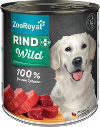 Produktbild von ZooRoyal Hundefutter Rind und Wild mit hohem Fleischanteil 800g